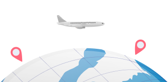 Globe Plane Illustration